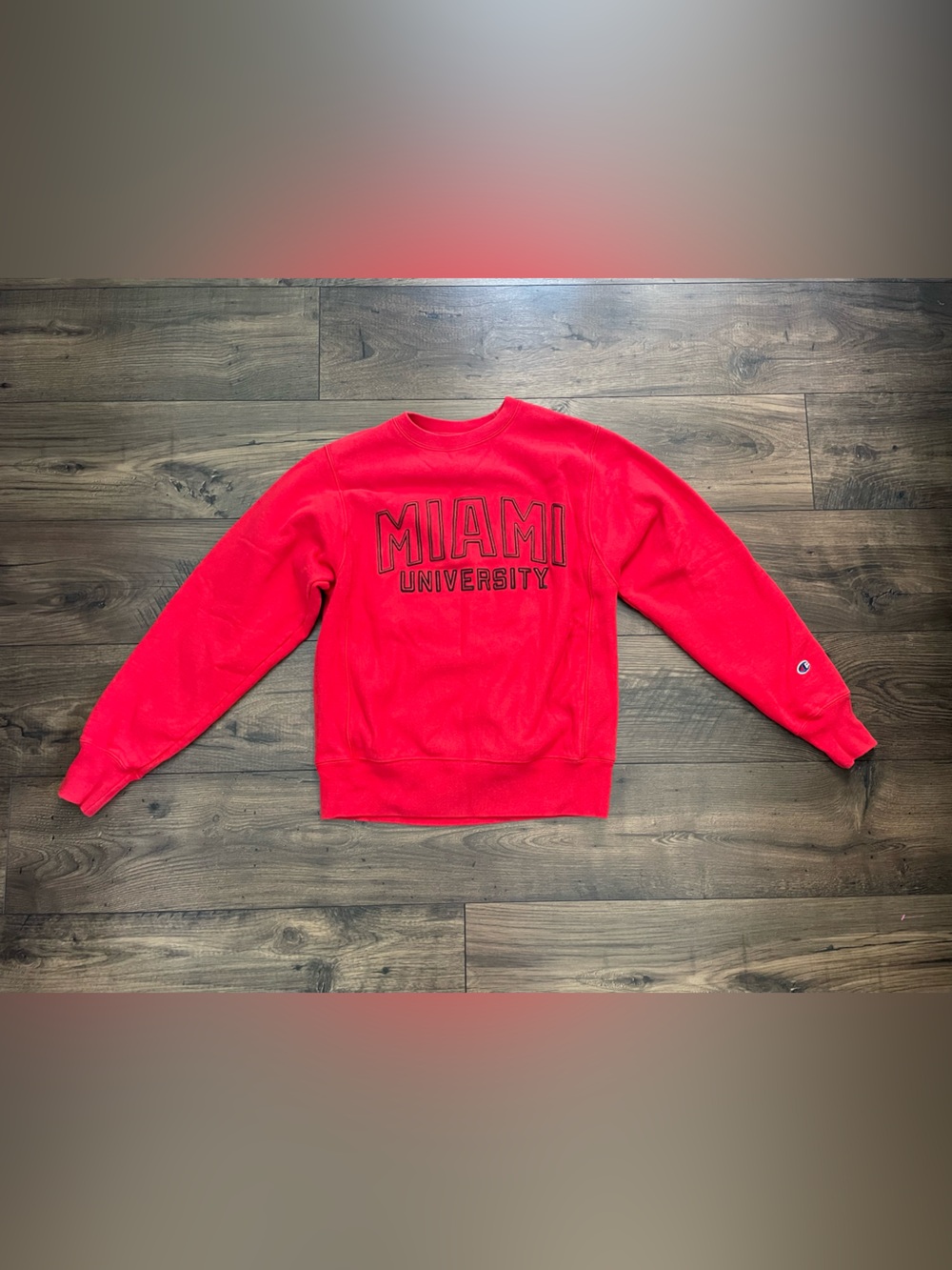 Champion Reverse Weave Red MIAMI University Fleece Sweatshirt Small